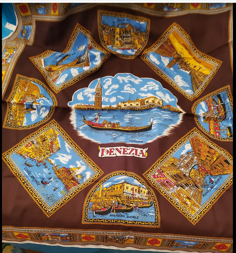 Denezia ladies scarf Made in Italy polyester scenic - Picture 1 of 2