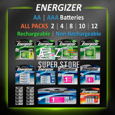 Energizer Batteries AA AAA 4 8 12 lot Rechargeable / Non-Rechargeable or Lithium