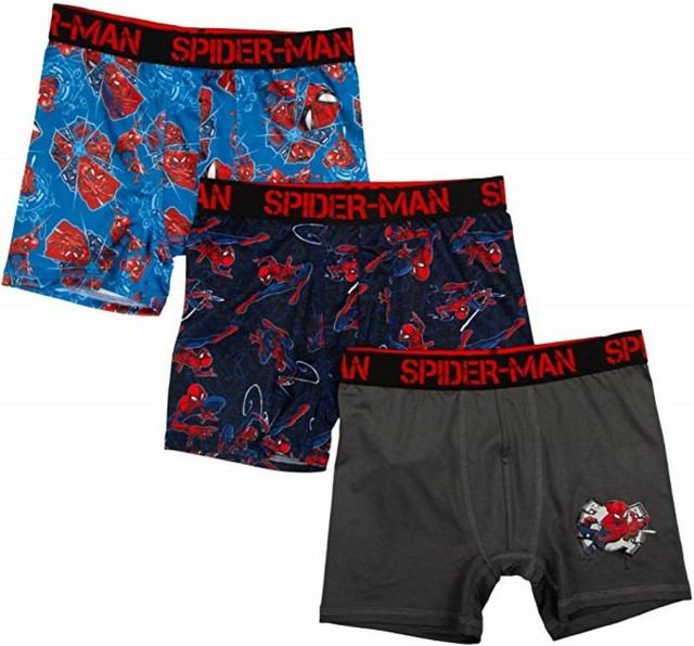 Bioworld Spiderman Boxer Briefs (3pack) Athletic Boys Underwear X