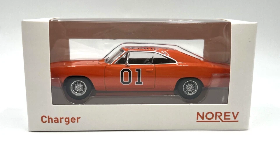 Dodge Charger Général Lee Shériff fais-moi peur 1/43 Norev Neuf boite d'origine - Photo 2/3