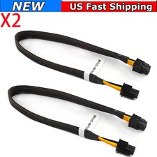 X4 CPU 4pin Male to 6Pin Male PCIe Express GPU Video Graphics Card Power Cable