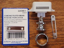 PUSH BUTTON LATCH SEAWORLD SEADOG 2243001 CHROME PLATED BRASS CABINETS DRAWERS 