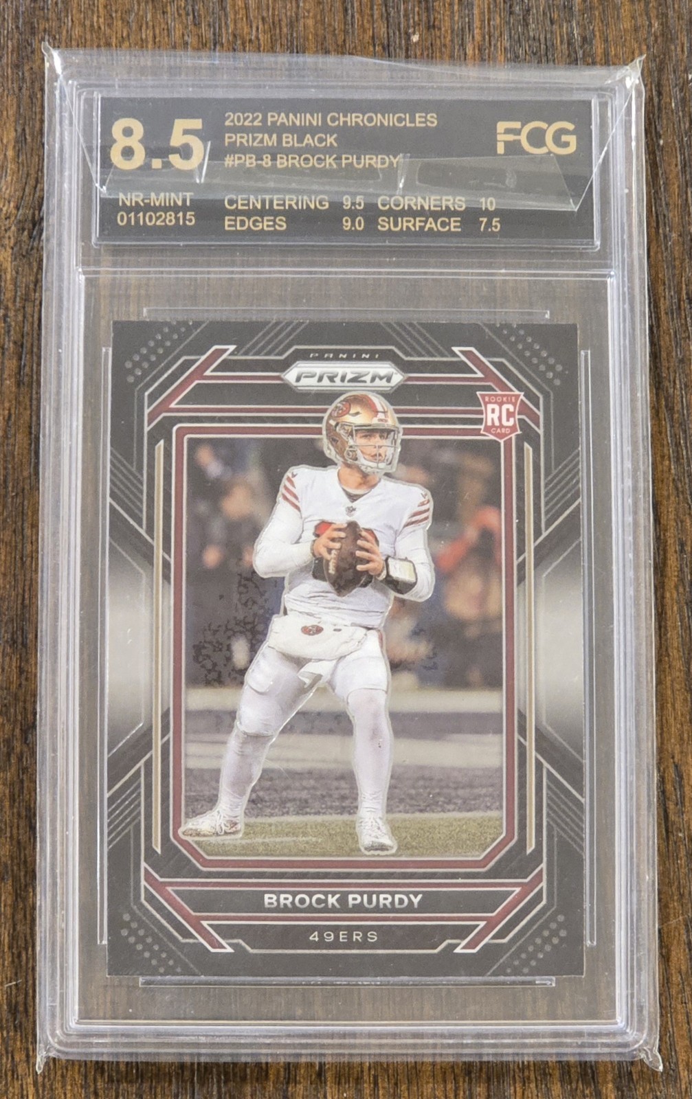 2022 Panini Chronicles - Prizm Black Brock Purdy #PB-8 (RC)