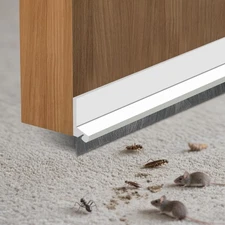 39.3 L Door Sweep Draft Stopper, Self Adhesive Brush Seal for Bottom of Door