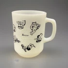 Vintage Milk Glass Mug Old Milwaukee Tool Mug - Made In USA