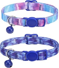 Cute Cat Collar for Girl Boy,Colorful Breakaway Cat Collars W/ Bell 2