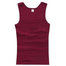 Summer Male Clothes Women Basic Elastic Tank Top Pure Cotton Sleeveless Gym Fit