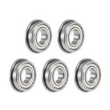 5pcs Flange Deep Groove Ball Bearings 10x22x6mm Shielded Chrome Steel
