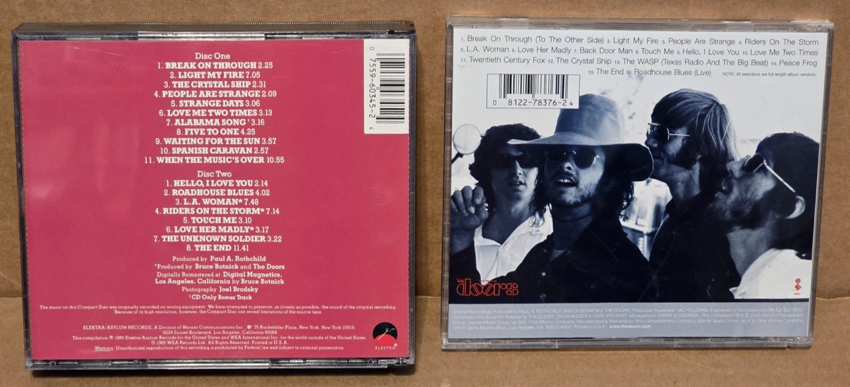 Lot of 2) The Doors - Best of the Doors (Double) and Very Best of