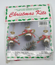 VTG Merri Mac Kit Christmas Holiday Holiday Angel Bell Ornaments Makes 5 Sealed