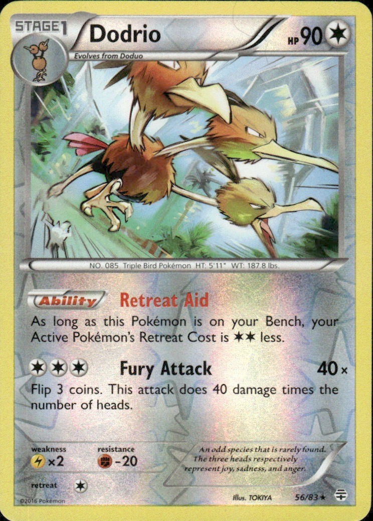 DODRIO 56/83 GENERATIONS RARE REVERSE HOLO POKEMON TOKIYA