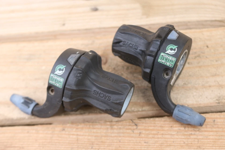 Sachs Power Grip Wavey 3 x 8 Velocidades Cambios De Colección Retro MTB ATB Bicicleta de Ciudad Foto 4 de 4