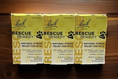 3 Pack Rescue Remedy Pet Dropper 10mL Stress & Tension Support For Dogs & Cats