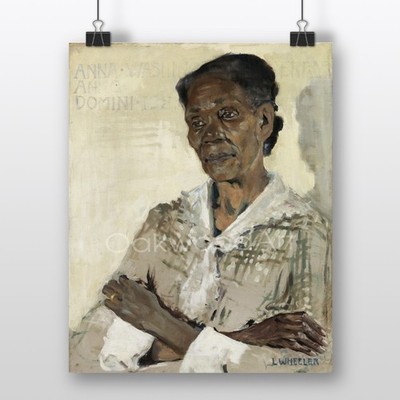 ELDERLY BLACK WOMAN, Anna Washington Derry by L.W. Waring, Vintage Art Reprint