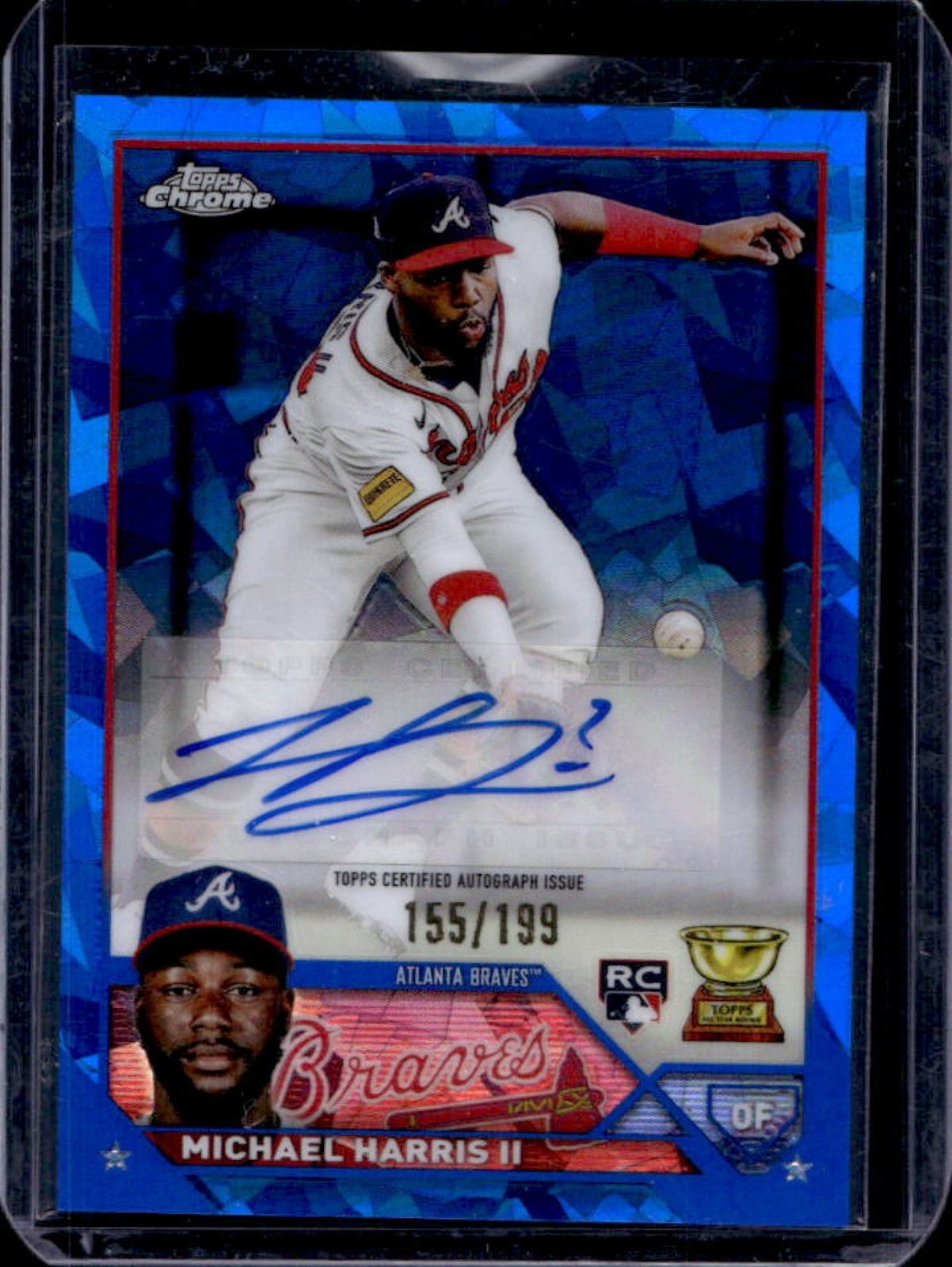 2023 Topps Chrome Update Sapphire Michael Harris II Auto RC #155/199 Braves