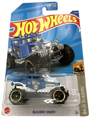 Hot Wheels Baja Blazers 3/250 Baja Bone Shaker 2/10 Blue Chrome 2022