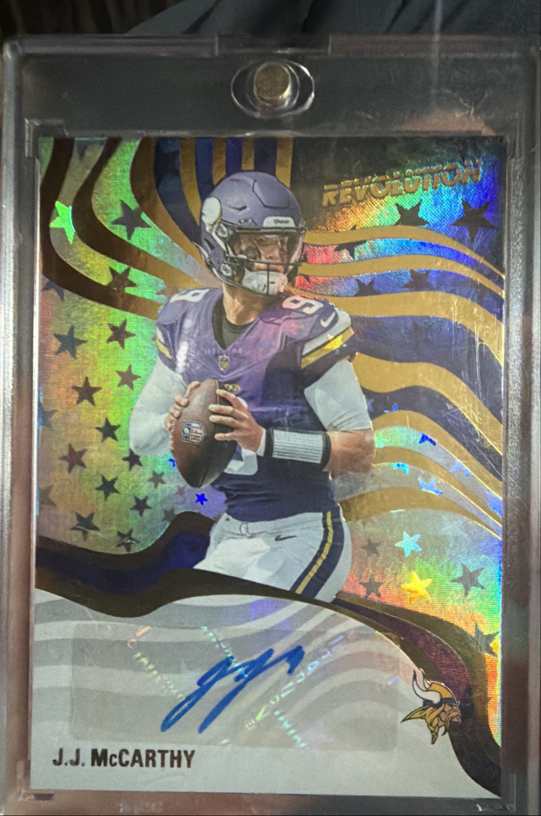 2025 Panini Revolution - Revolution Signatures J.J. McCarthy #RSA-JMY Astro (AU)