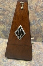 VNTG Wittner Maelzel Wood Pyramid Metronome Wind Up Bell Feature Made In Germany