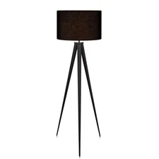 Teamson Home Tripod Floor Lamp with Black Shade by Teamson Home Modern Lighting