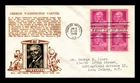 DR JIM STAMPS US COVER DR CARVER FDC SCOTT 953 BLOCK OF 4 CROSBY PHOTO CACHET