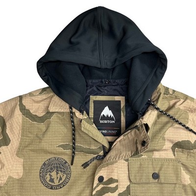 Burton Dunmore Snowboard Jacket Mens Small Desert Camo Living Lining Insulated