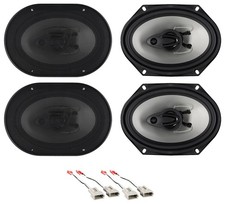 Rockville 6x8" Front Rear Speaker Replacement For 2005-07 Ford F-250/350/450/550