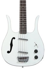 Danelectro Red Hot Longhorn Semi-hollowbody Bass Guitar - White