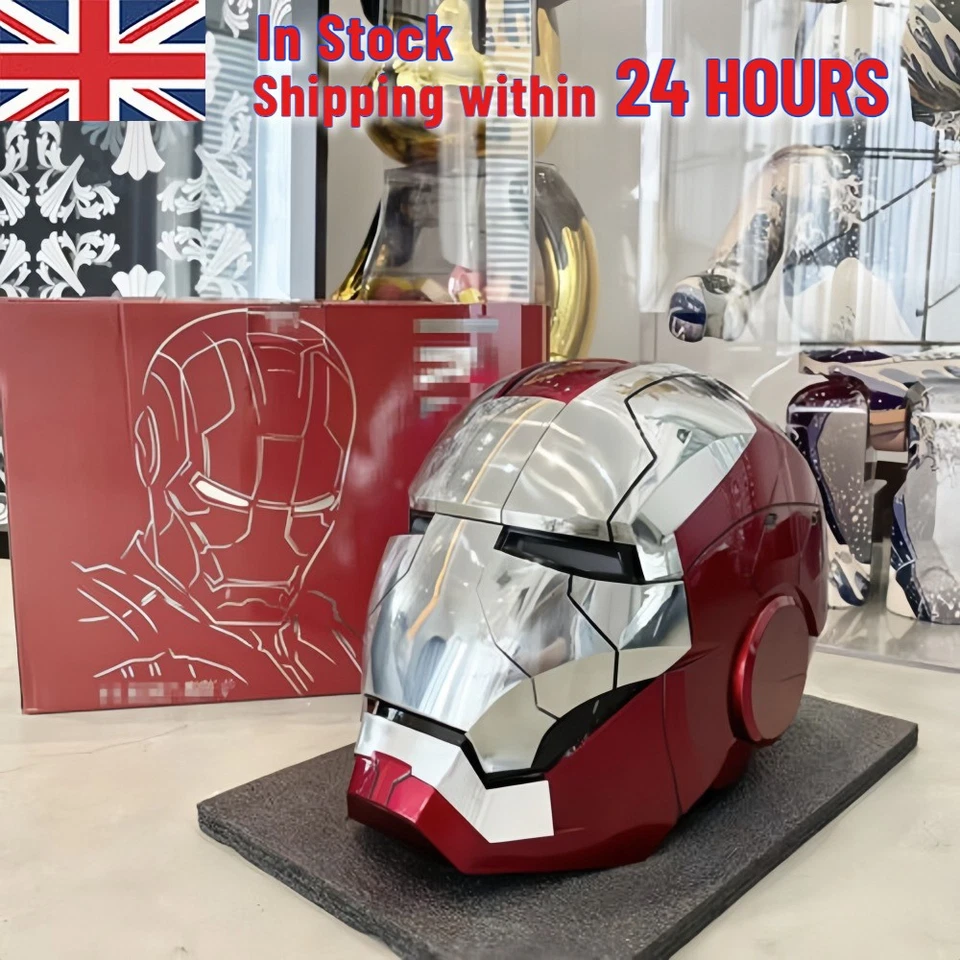 AUTOKING Iron Man 1:1 MK5 Jarvis Deformable Voice Control Wearable Helmet Christmas Mask