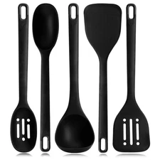 Silicone Kitchen Cooking Utensils Set: MOACC Heat Resistant 13inch Long Kitch...
