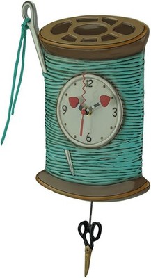 Allen Designs ''Needle & Thread'' Whimsical Sewing Small, Blue, Tan, Black 