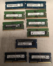 LOT OF 10 DDR4/DDR3 LAPTOP RAM MIX SPEED 4/8GB