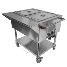 20.6QT 1000/1500W Steam Table, Electric Commercial Food Warmer Stainless Steel