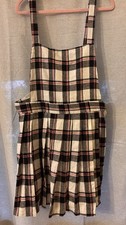 Boohoo plaid mini dress with pockets, size 14 brand new