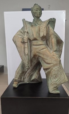 Vintage 1989 Austin Productions ''Samurai'' Statue Sculpture Lee Garza Faux Bronze