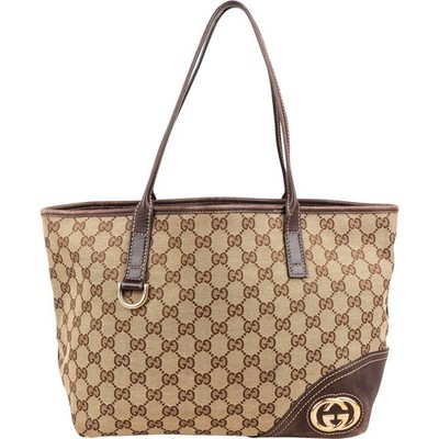 Gucci Monogram GG Canvas Interlocking Tote Shoulder Bag Tasche