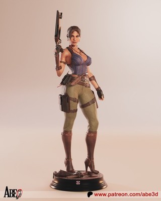 Sheva Alomar - Resident Evil, Version A. 3D gedruckter Resin Modellbausatz im Maßstab 1:10