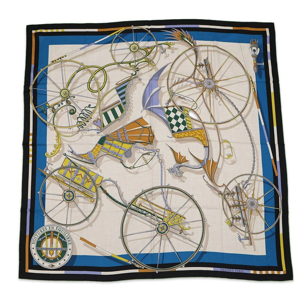 Hermes — HERMES Giant Square Elaborate carriage VOITURES EN EQUILIBRE Fall/Winter 202...