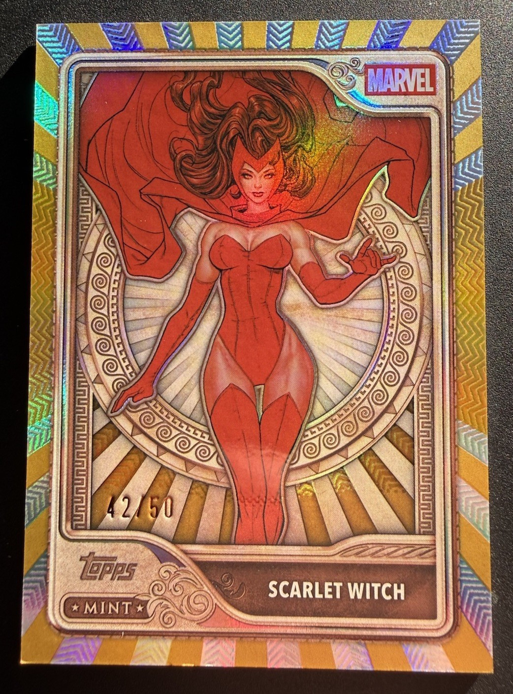 Topps 2026 Topps Mint Marvel Bronze Card #20 Scarlet Witch 42/50 Serial