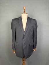Lauren Ralph Lauren Mens Blazer Jacket Black Long Sleeve Front Button Pocket