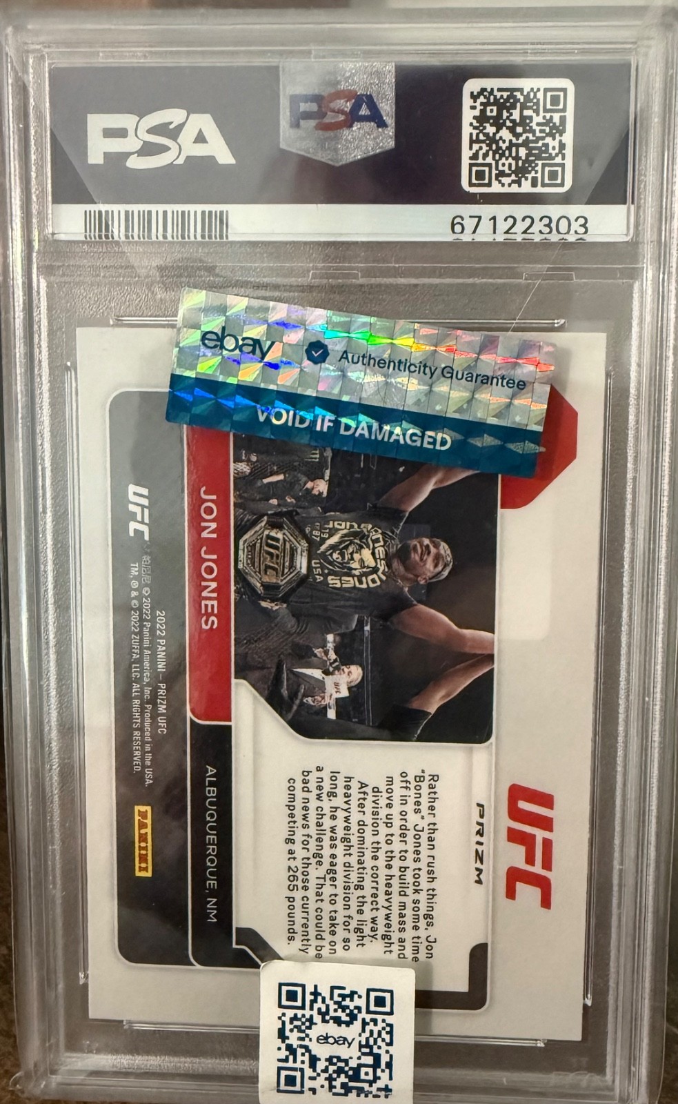 2022 Panini Prizm UFC - Jon Jones #4 Silver Prizm view 2