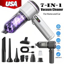 Mini Portable Cordless Handheld Air Blower Vacuum Cleaner 7 In 1 for Home, Car