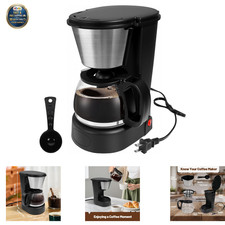 Drip Coffee Maker 5 Cup Capacity One-Touch Auto Keep Warm Plate Anti-Drip