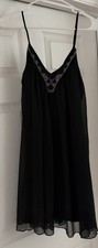 Express Women's Beaded Baby Doll Dress - Black / Purple NWT - Sz Medium