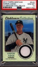 2017 Topps Heritage Clubhouse Collection Relics Aaron Judge Yankees PSA 10 pop 7