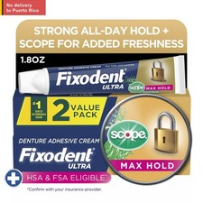 Ultra Max Hold Plus Scope Secure Denture Adhe...