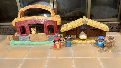Fisher Price Little People Nativity 2002 Drummer Boy Barn Sound Set
