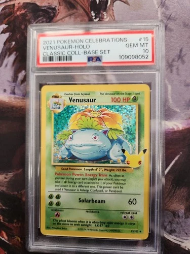 Venusaur 15/102 Celebrations: Classic Collection Holo PSA 10 GEM MINT