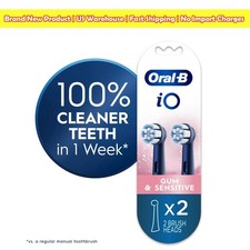 Oral-B iO Gentle Care Electric Toothbrush Replacement Heads Black 2 Count NEW
