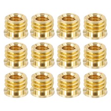 12 Pcs 1/4" Female to 3/8" Male Convert Screw Adapter Mount, Gold