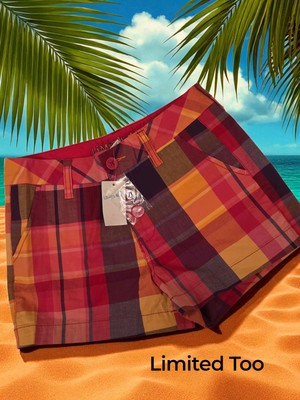 Limited Too Plaid Shorts Girls 16